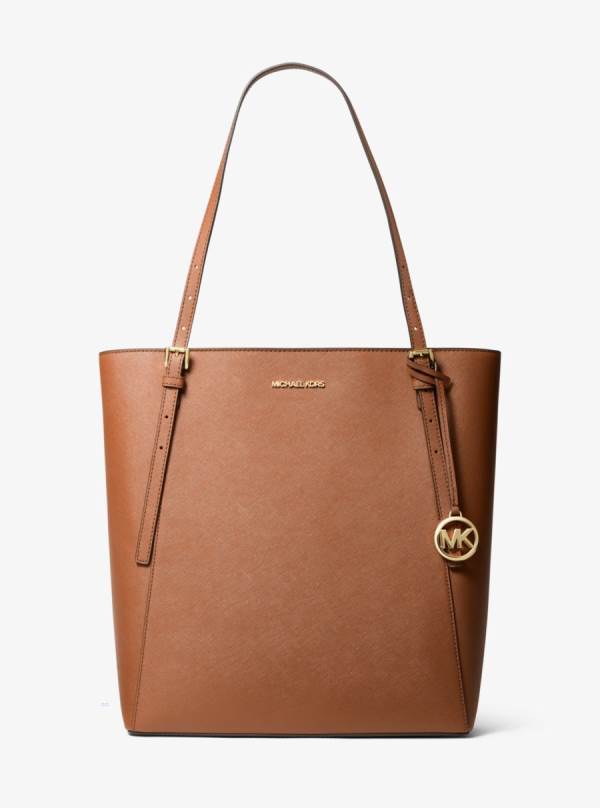 Damske Prenosná Taška Michael Kors Megan Large Saffiano Leather Hnede - Kabelky Michael Kors Akcia | FGYBE-9560
